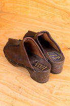Vintage Clogs braun Nieten Leder