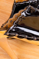 Vintage Lack Clogs schwarz