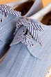 Vintage Halbschuhe blau 42 43 60er 70er blau Boho Disco Hippie Mann Rockabilly Schlager Schuhe Special vintageberlin.de