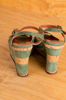 Vintage Keilabsatz Sandalen grün