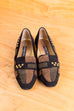 Vintage Ballerina Nieten 36 37 80er 90er Accessoires gold Rockabilly Schuhe schwarz Sekretärin vintageberlin.de