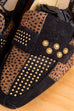 Vintage Ballerina Nieten 36 37 80er 90er Accessoires gold Rockabilly Schuhe schwarz Sekretärin vintageberlin.de