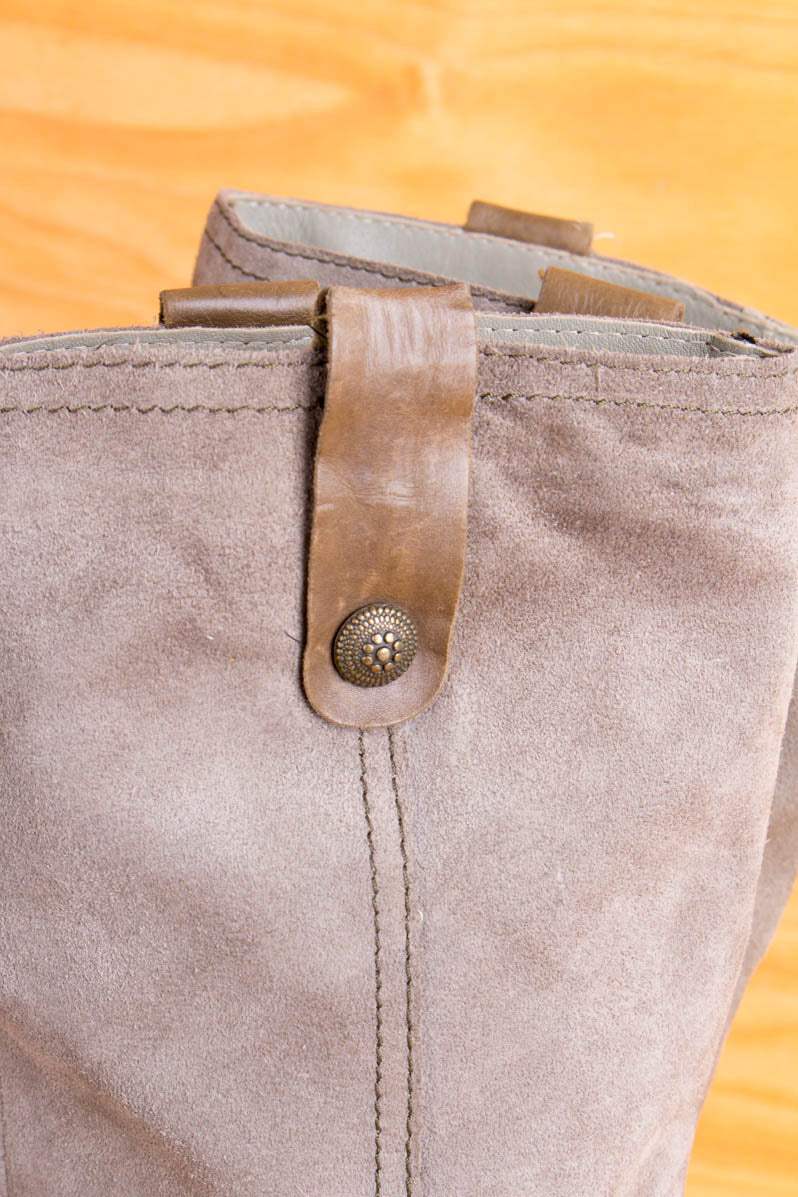 Vintage Slouch Stiefel Leder