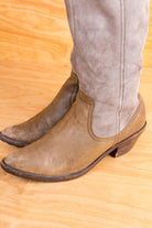 Vintage Slouch Stiefel Leder