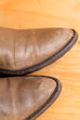 Vintage Slouch Stiefel Leder 38 90er Frau grau Rockabilly Schuhe vintageberlin.de
