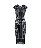 20er Jahre Charleston Kleid schwarz silber