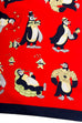 Vintage Tuch maritim bunt Pinguin