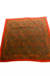 großes Tuch terracotta Muster 70er 80er Accessoires Boho braun bunt Hippie Rockabilly rot Sekretärin Tuch Unisize vintageberlin.de