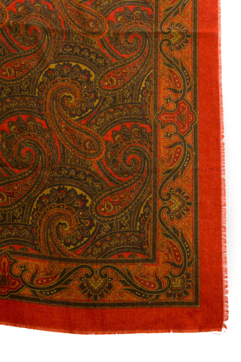 großes Tuch terracotta Muster