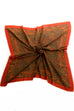 großes Tuch terracotta Muster 70er 80er Accessoires Boho braun bunt Hippie Rockabilly rot Sekretärin Tuch Unisize vintageberlin.de