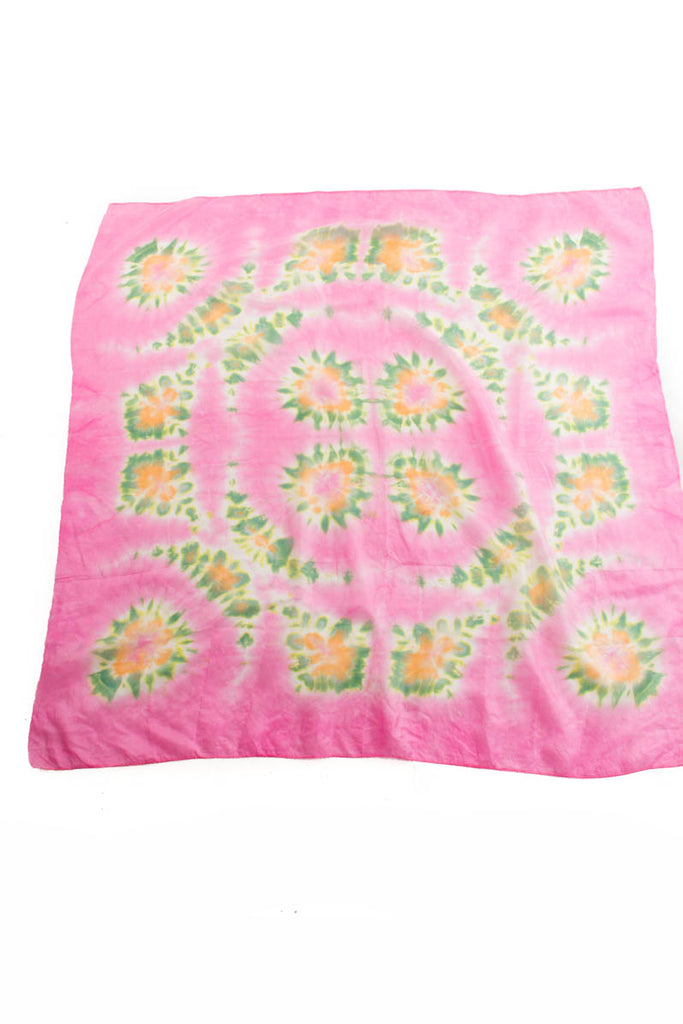Seiden Tuch rosa Batik