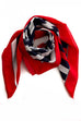 Vintage Tuch maritimes Muster 70er 80er Accessoires blau bunt Rockabilly rot Sekretärin Tuch Unisize vintageberlin.de