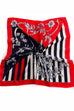 Vintage Tuch maritimes Muster 70er 80er Accessoires blau bunt Rockabilly rot Sekretärin Tuch Unisize vintageberlin.de