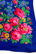 Vintage Tuch blau Rosen Glitzer