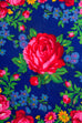 Vintage Tuch blau Rosen Glitzer