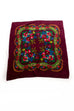 Vintage Tuch weinrot bunt Glitzer