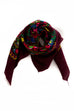 Vintage Tuch weinrot bunt Glitzer