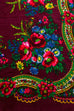 Vintage Tuch weinrot bunt Glitzer