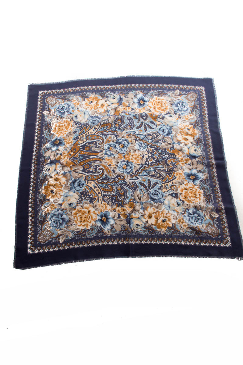 Vintage Tuch blau Muster