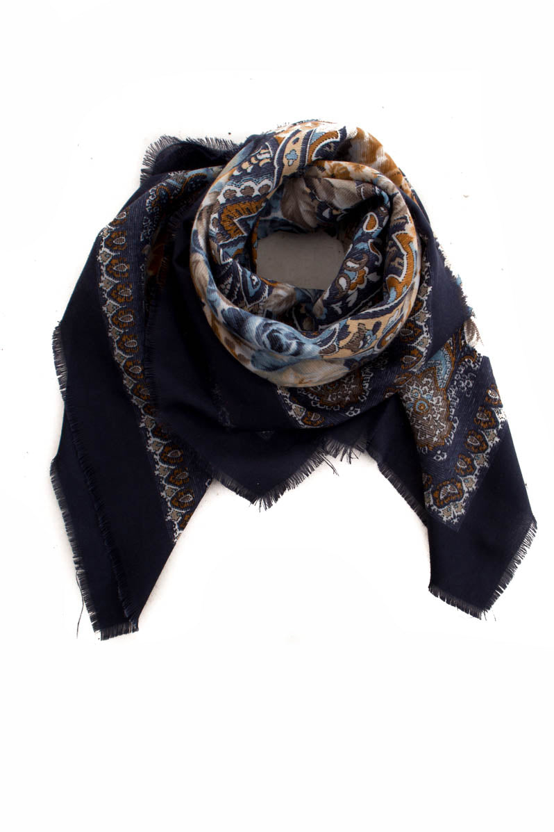 Vintage Tuch blau Muster