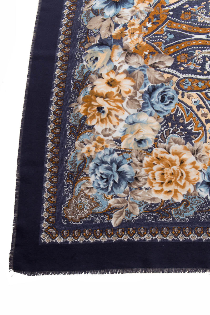 Vintage Tuch blau Muster